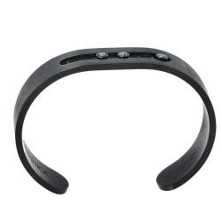 Messika Move Black Brushed Titanium & Diamond Cuff Bracelet XS