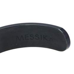 Messika Move Black Diamond Titanium Open Cuff Bracelet S