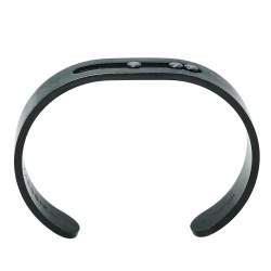 Messika Move Black Diamond Titanium Open Cuff Bracelet S