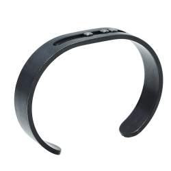 Messika Move Black Diamond Titanium Open Cuff Bracelet S