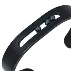 Messika Move Black Diamond Titanium Open Cuff Bracelet S