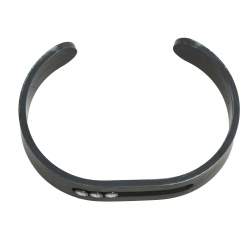 Messika Move Diamond Titanium Graphite Open Cuff Bracelet XS