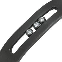 Messika Move Diamond Titanium Graphite Open Cuff Bracelet XS