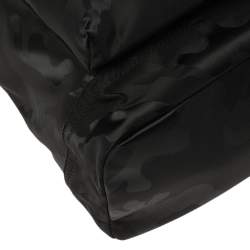 Michael Kors Black Camouflage Nylon and Leather Kent Backpack 