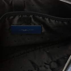 Pre Owned Michael Kors Sapphire Blue Leather Harrison Front Zip Briefcase