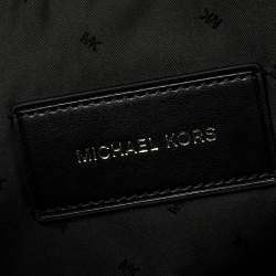 Michael Kors Navy Blue Leather Cooper Double Zip Casual Briefcase 