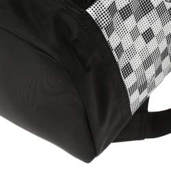 Michael Kors Black/White Nylon and Leather Kent Backpack