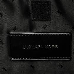 Michael Kors Black/White Nylon and Leather Kent Backpack