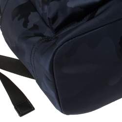 Michael Kors Blue/Black Nylon and Leather Kent Backpack