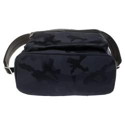 Michael Kors Blue/Black Nylon and Leather Kent Backpack
