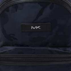 Michael Kors Blue/Black Nylon and Leather Kent Backpack