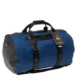 Michael Kors Sapphire Blue Nylon and Leather Kent Sport Convertible Backpack to Duffle Bag