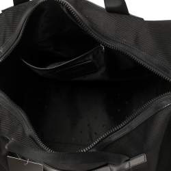 Michael Kors Black Nylon and Leather Kent Sport Convertible Backpack to Duffel Bag