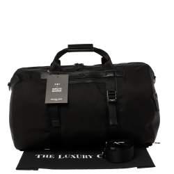 Michael Kors Black Nylon and Leather Kent Sport Convertible Backpack to Duffel Bag