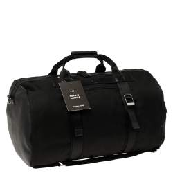 Michael Kors Black Nylon and Leather Kent Sport Convertible Backpack to Duffel Bag