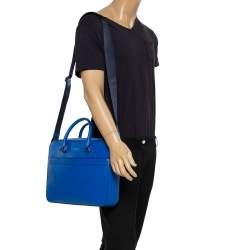 Michael Kors Atlantic Blue Leather Harrson Briefcase