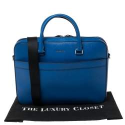 Michael Kors Atlantic Blue Leather Harrson Briefcase
