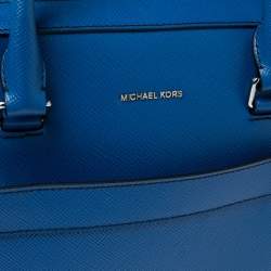 Michael Kors Atlantic Blue Leather Harrson Briefcase