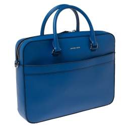 Michael Kors Atlantic Blue Leather Harrson Briefcase