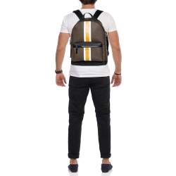 Michael Kors Brown/Black Signature Coated Canvas Cooper Backpack
