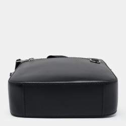 Michael Kors Black Leather Henry Flight Messenger Bag