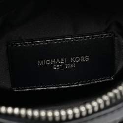 Michael Kors Black Leather Henry Flight Messenger Bag