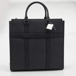 Michael Kors Black Signature Coated Canvas Cooper Business Tote