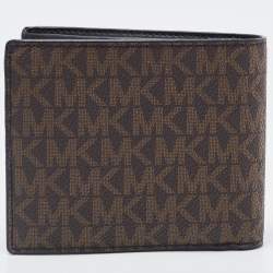 Michael Kors Brown/Orange Signature Coated Canvas Gifting Bifold Wallet