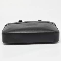 Pre Owned Michael Kors Black Leather Cooper Double Zip Casual Briefcase