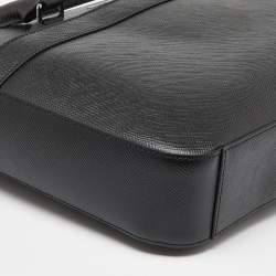 Pre Owned Michael Kors Black Leather Cooper Double Zip Casual Briefcase