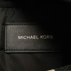 Michael Kors Black/Bright Red Signature Coated Canvas Striped Cooper Backpack