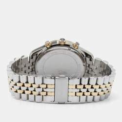 Michael Kors White Two-Tone Stainless Steel Lexington MK8344 Men's Wristwatch 45 mm