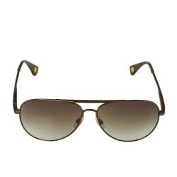 Michael Kors Bronze Tone Titanium / Green Gradient MKS720 Aviator ...