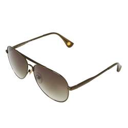 Michael Kors Bronze Tone Titanium / Green Gradient MKS720 Aviator Sunglasses