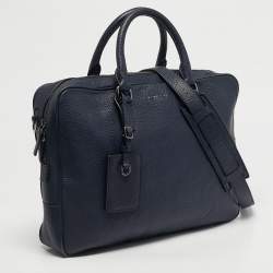 مملوكة مسبقًا حقيبة عمل مايكل كورس راسيل جلد كحلية