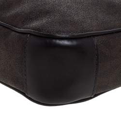 Michael Kors Brown Signature Coated Canvas and Leather Crossbody Bag