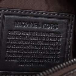 Michael Kors Brown Signature Coated Canvas and Leather Crossbody Bag