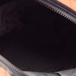 Michael Kors Orange/Black Quilted Neoprene And Leather Odin Backpack
