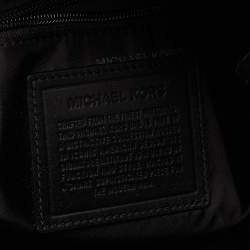 Michael Kors Orange/Black Quilted Neoprene And Leather Odin Backpack