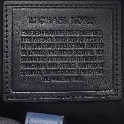 Michael Kors Navy Blue Saffiano Leather Harrison Briefcase Bag