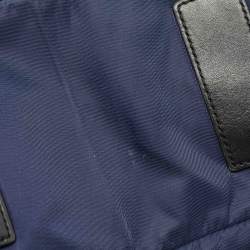 Pre Owned Michael Kors Navy Blue/Black Nylon and Leather Kent Backpack