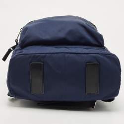 Pre Owned Michael Kors Navy Blue/Black Nylon and Leather Kent Backpack