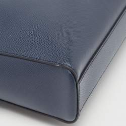 Michael Kors Navy Blue Leather Briefcase
