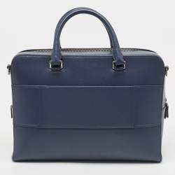 Michael Kors Navy Blue Leather Briefcase