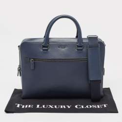 Michael Kors Navy Blue Leather Briefcase