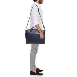 Michael Kors Navy Blue Leather Briefcase