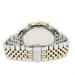 Michael Kors Silver Two-Tone Stainless Steel Oversized Lexington MK8344 Men's Wristwatch 45 mm