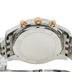 Michael Kors Silver Two-Tone Stainless Steel Oversized Lexington MK8344 Men's Wristwatch 45 mm