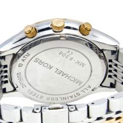 Michael Kors White Two Tone Stainless Steel Brookton MK8306 Men's Wristwatch 45 MM