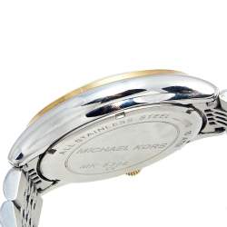 Michael Kors White Two Tone Stainless Steel Brookton MK8306 Men's Wristwatch 45 MM